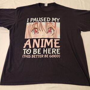 Port and Company Black Anime Graphic Tee